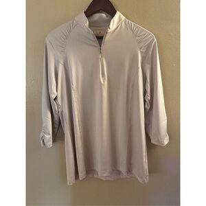 Sport Haley Ashlynn 3/4 Sleeve Champagne Polo Top Size Large